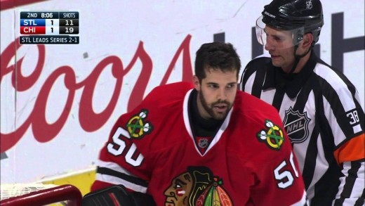 Blackhawks goalie Corey Crawford goes berserk & gets into fight