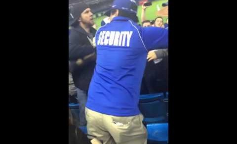 Blue Jays & Yankees fan throw blows in the stands