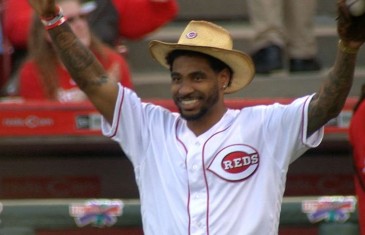 Braxton Miller talks NFL draft & throws out the first pitch for the Reds