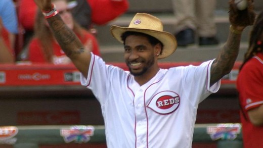 Braxton Miller talks NFL draft & throws out the first pitch for the Reds