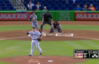 Vince Velasquez Clobbered by comebacker Gets Out with None Pitching Arm