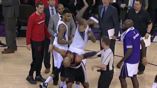 DeMarcus Cousins shoves Gerald Henderson