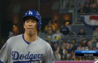 Dodgers pitcher Kenta Maeda goes yard in MLB debut
