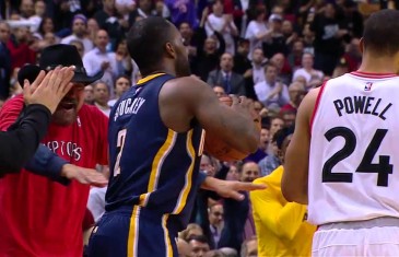 Drake claps in Rodney Stuckey’s face after turnover