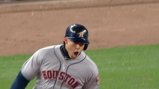 George Springer belts a grand slam at Yankee stadium