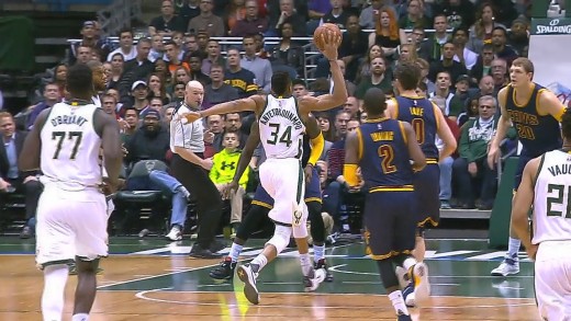 Insane: Giannis Antetokounmpo throws down the free throw line dunk