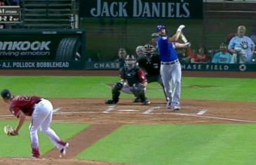 Cubs pitcher Jake Arrieta belts a massive two run homer