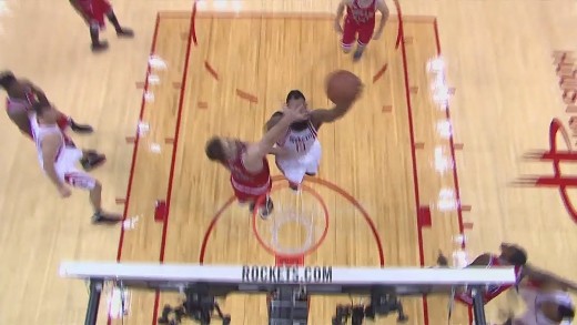 James Harden throws down the slam dunk on Pau Gasol