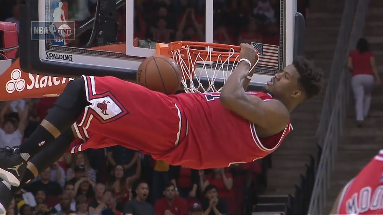 Jimmy Butler gets T'd up for pulling up on the rim