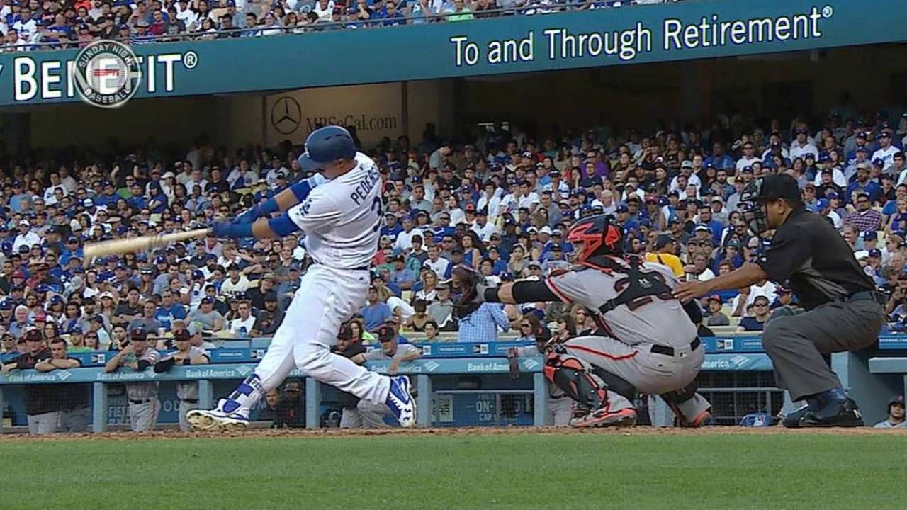 Joc Pederson belts a two run shot leading to a Dodgers win