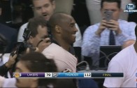 Kevin Durant & Russell Westbrook embrace Kobe Bryant