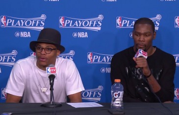 Kevin Durant & Russell Westbrook speak on blowing out the Mavs in Game 1