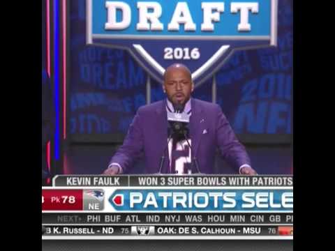 Kevin Faulk trolls the NFL in his Tom Brady jersey & pick selection