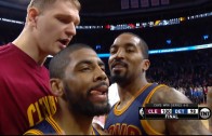 Kyrie Irving says “bye bye” to Detroit Pistons fans after sweep