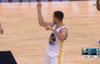 Layup: Steph Curry banked in a 65 footer after the buzzer