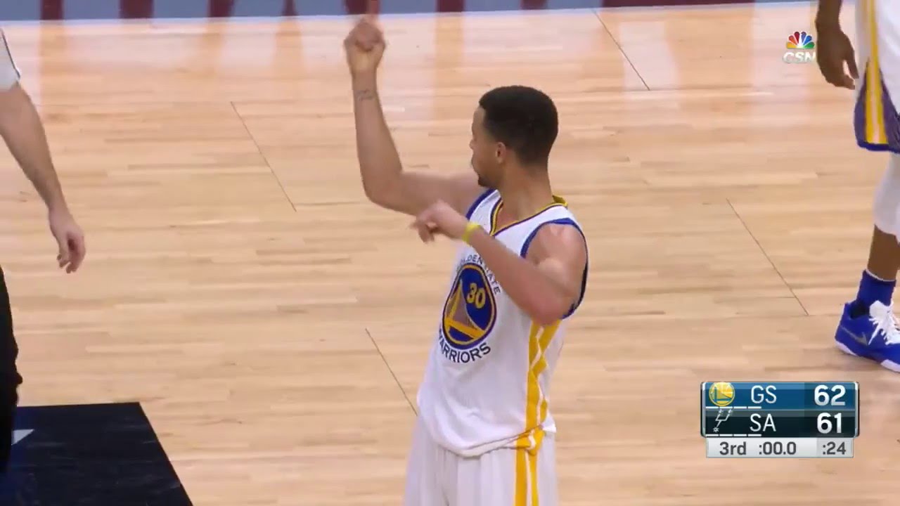 Layup: Steph Curry banked in a 65 footer after the buzzer