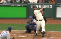 Madison Bumgarner launchers another home run off of Clayton Kershaw