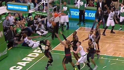 Marcus Smart with the GOAT flop