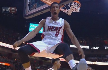 Miami Heat’s Josh Richardson throws down a vicious slam