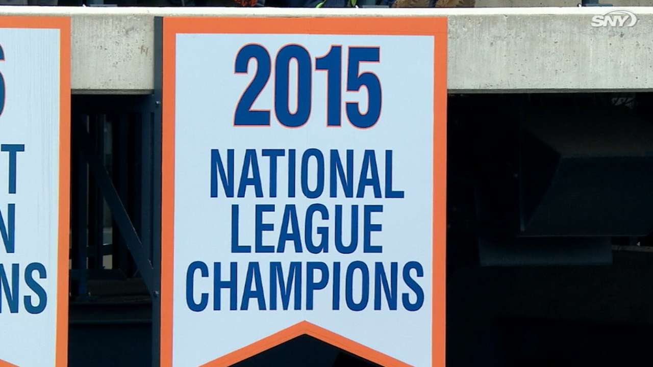 New York Mets raise NL pennant banner at Citi Field