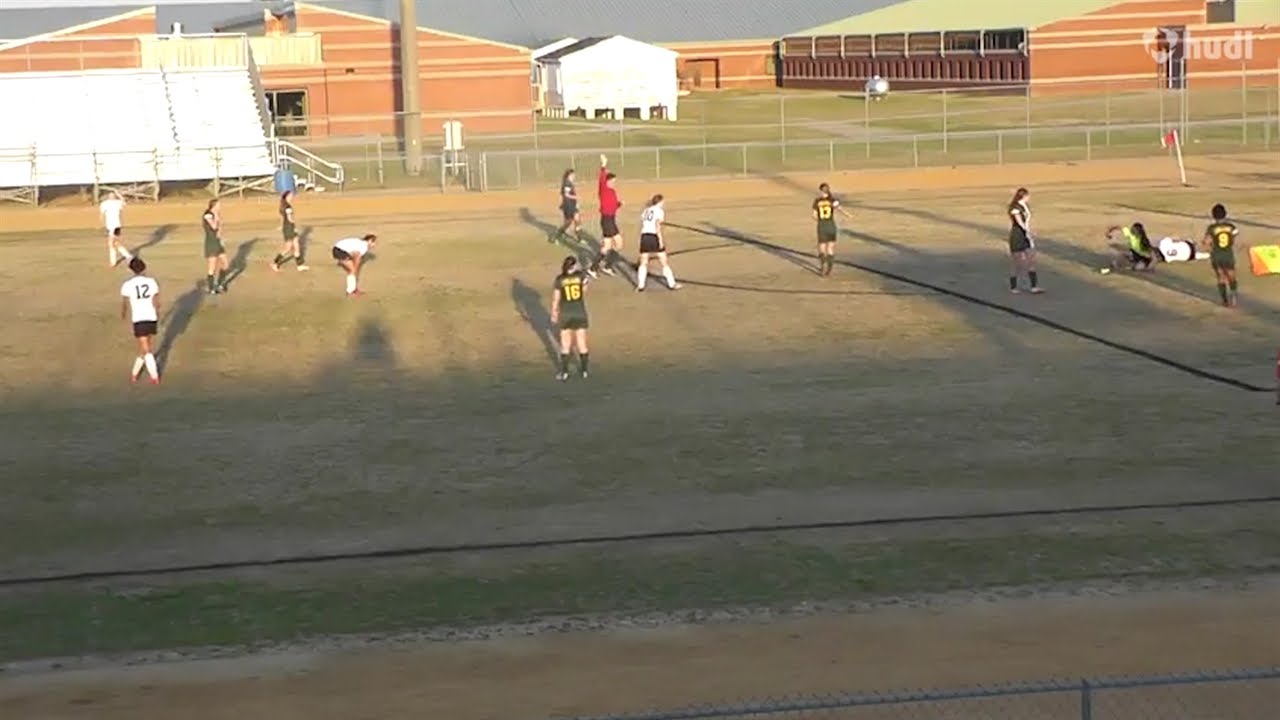 No Chill: High school soccer goalie lays out players running by her