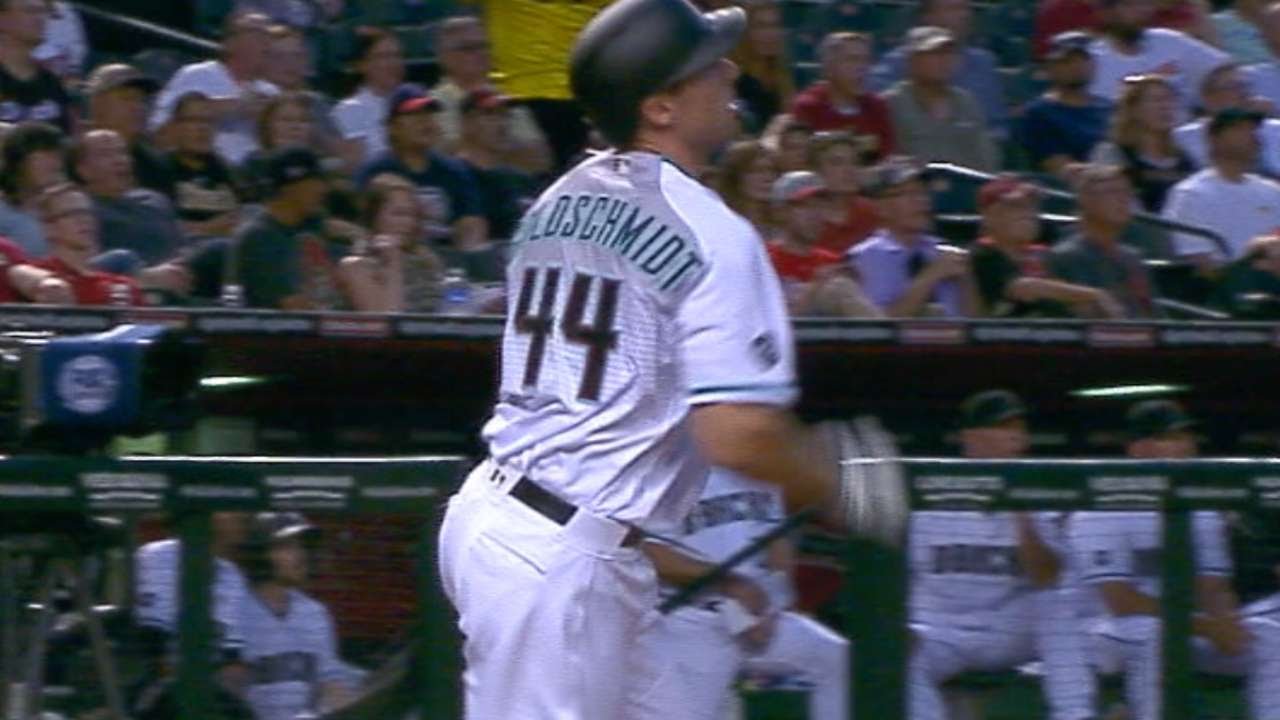 Paul Goldschmidt gets on the board with a mammoth oppo-center shot