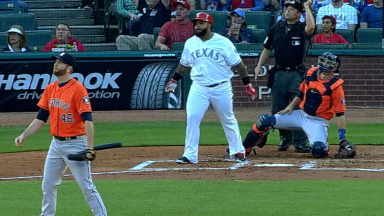Prince Fielder destroys a homer passed Rangers outfield seats