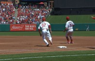 Randal Grichuk passes runner on base in home run trot but didn’t get caught
