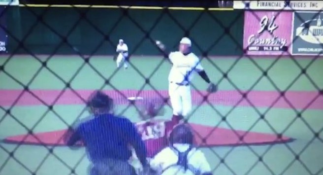 High school pitcher snags line drive with bare hand