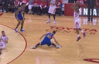 Steph Curry suffers sprained right knee on awkward slip