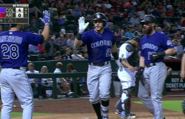 Trevor Story ties home run record for rookies in April