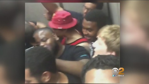 USC offensive lineman get trapped in elevator & make elevator rap song