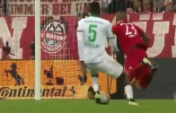 Arturo Vidal’s with a horrible dive vs. Werder Bremen