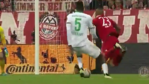 Arturo Vidal’s with a horrible dive vs. Werder Bremen