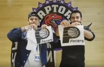 Raptors fans troll Indiana Pacers with Running Man Challenge