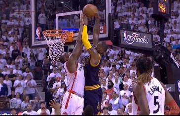 Bismack Biyombo gets tough foul call on LeBron James block shot