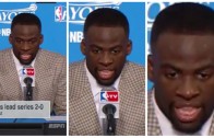 Draymond Green mysteriously freezes during press conference