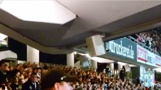 Eintracht Frankfurt fans literally shake stadium in Germany