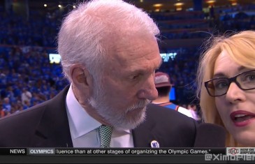 Gregg Popovich with a classic response during Game 6 interivew