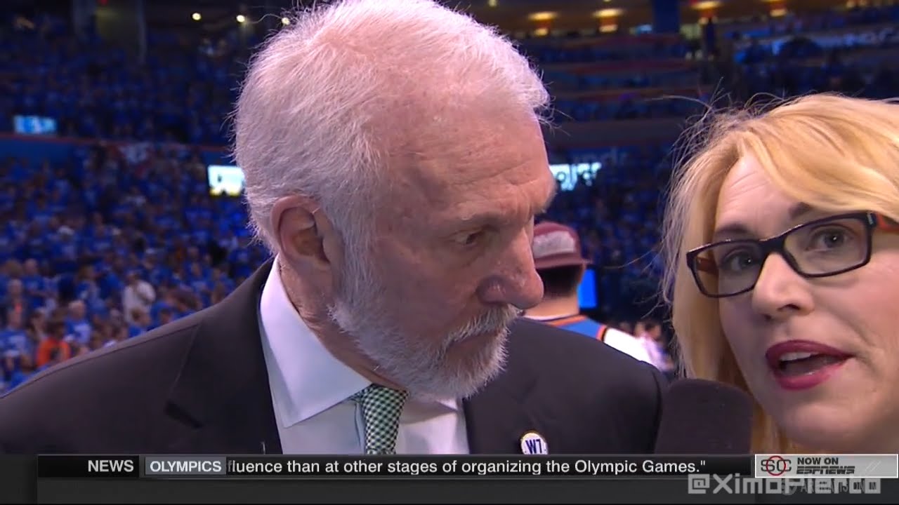 Gregg Popovich with a classic response during Game 6 interivew