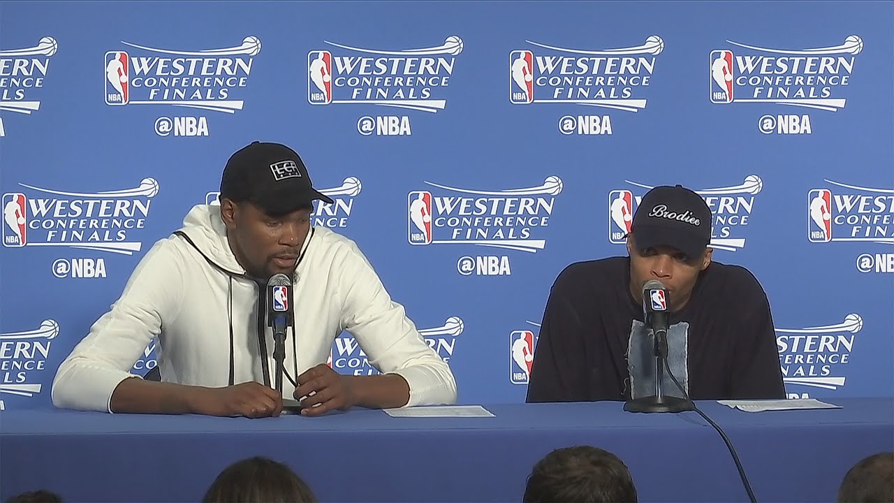 Kevin Durant & Russell Westbrook speak to the media after Game 7 loss