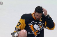 Sidney Crosby & the Penguins buck tradition by lifting the Prince of Wales Trophy