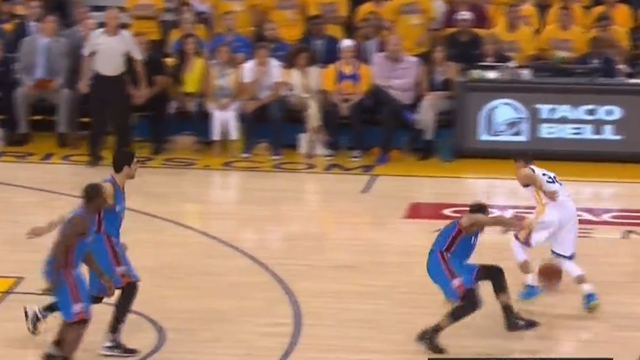 Stephen Curry puts Andre Roberson on Skates
