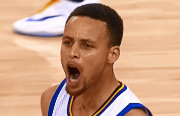 Stephen Curry tells the Oakland crowd “We’re Not Going Home”
