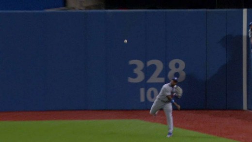 Yasiel Puig guns down Darwin Barney going for a double