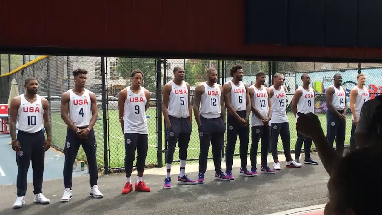 16 Usa Basketball Team Surprises Kids At Camp
