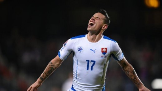 Slovakia’s Marek Hamsik scores top corner on Russia