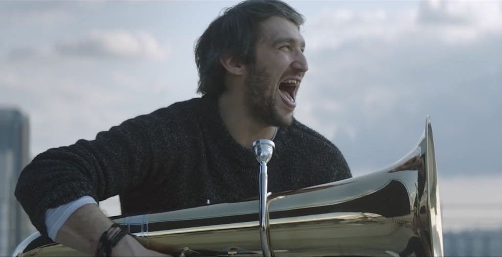 Alexander Ovechkin plays Tuba in Russian commercial