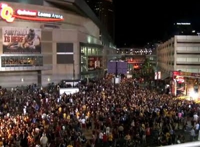 Cavaliers fans take over the streets of Cleveland