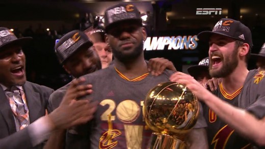 Cleveland Cavaliers 2016 NBA Championship Trophy Ceremony